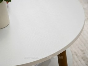 Măsuță de cafea Randolf S (lemn alb + auriu). 1111689