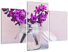 Tablou cu flori violete (90x60 cm)