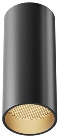 Plafoniera LED design tehnic Focus negru, 3000K