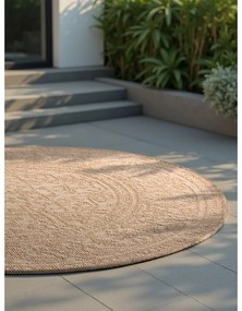 Covor pentru exterior și interior bej/fildeș rotund ø 160 cm Duet Kona – NORTHRUGS