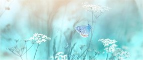 Tablou - Fluture în albastru (120x50 cm)