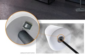 Lampadar de iluminat exterior IP44 HAVANA negru/alb