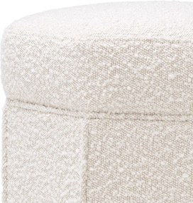 Taburete design LUX Bombay, boucle crem 115225 HZ