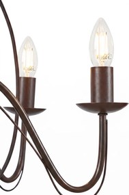 Candelabru inteligent maro ruginiu cu 8 lumini inclusiv Wifi B35 - Giuseppe