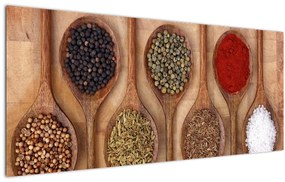 Tablou - condimente și linguri (120x50 cm)
