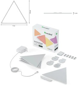 Set 10 buc. panou LED RGB dimabil Nanoleaf NL48-1001TW-10PK TRIANGLES LED/0,5