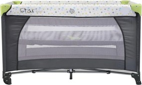 Patut pliant transformabil in tarc copii NOVOKIDS™ Little Star NEST, 60X120 cm, 2 Niveluri, Pliabil, Cu geanta transport inclusa, Fermoar acces