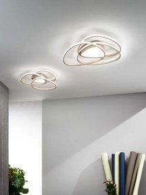 Ondaluce - Plafonieră LED dimmabilă ROSE LED/80W/230V, aurie