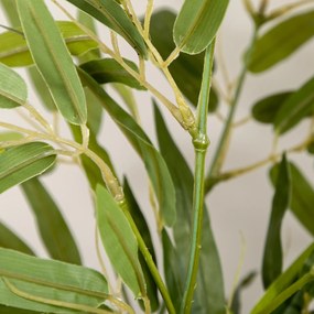 HOMCOM Plantă Artificială de Bambus Înaltă de 90 cm cu 504 Frunze din PEVA și PP Verde cu Ghiveci de Ciment Ø15x12.5 cm | Aosom Romania