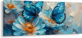 Tablou - Fluturi albaștri (120x50 cm)