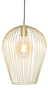 Lampă pendant de design aurie - Wire Ario