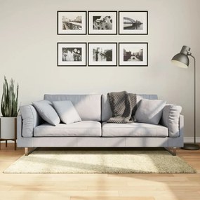 vidaXL Covor pufos &quot;PAMPLONA&quot; cu fire înalte, auriu modern, 80x150 cm