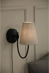 Aplică de perete neagră-bej cu alimentare la priză Amar – Markslöjd