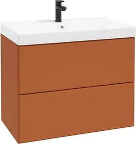 Dulap suspendat pentru lavoar maro mat Defra MO-RE 80 cm