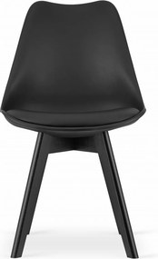 OFERTA Scaun negru BALI MARK cu picioare negre Calitatea a II-a