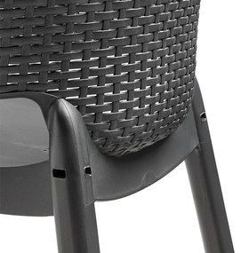 Scaun de grădină din plastic Eva, grafit