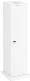 HOMCOM Mobilier de Baño Estrecho cu Orificiu pentru Hârtie Igienică și Rafturi Stil Modern 19,5x19,5x65 cm Alb | Aosom Romania