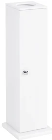 HOMCOM Mobilier de Baño Estrecho cu Orificiu pentru Hârtie Igienică și Rafturi Stil Modern 19,5x19,5x65 cm Alb | Aosom Romania