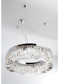 Lustra cristal Asfour design modern de lux Ring 80cm chrome plated