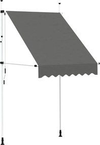 vidaXL Copertină retractabilă manual, antracit, 150 cm