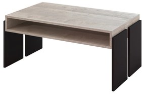 Masă de cafea Ramea (Stejar platinum grange + Negru). 1055236