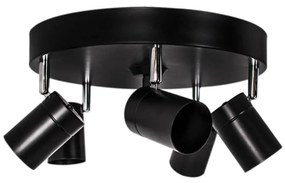 ByRydens 4200730-4002 - Plafonieră cu spoturi CORRECT 5xGU10/7W/230V, negru, Ø 30 cm