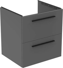 Dulap baza suspendat Ideal Standard i.life B gri quartz mat 2 sertare 60 cm