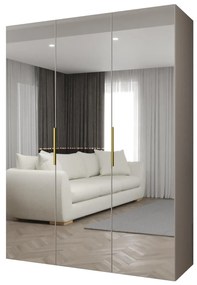 Dulap de haine 150 cm Mirabella 3 (Cașmir + Auriu). 1126467