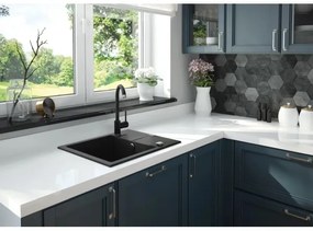 Chiuvetă de bucătărie Deante ZQN_G11A ANDANTE 49x59 cm granit/grafit metalic