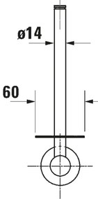 Duravit 99151000 - Suport pentru hârtie igienică D-CODE, crom lucios