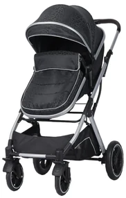 Carucior nou nascuti 2 in 1 NOVOKIDS™ H3100 series, Cu geanta bebe, Cadru Aluminiu, Amortizoare, Roti din cauciuc plin AVE, Landou, Spatar reglabil 3