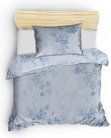 Lenjerie de pat albastru-deschis din bumbac ranforcé pentru pat de o persoană 140x200 cm Elena – Mijolnir