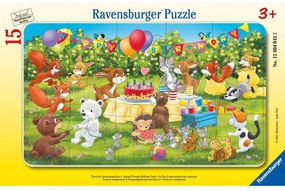 PUZZLE TIP RAMA PETRECEREA ANIVERSARA A ANIMALUTELOR 15 PIESE - RAVENSBURGER (RVSPC04042)