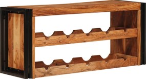 vidaXL Raft pentru vin Maro 100 x 45 x 33 cm Lemn Solid de Acacia