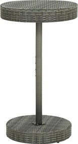 vidaXL Masă de grădină, gri, 60,5 x 106 cm, poliratan