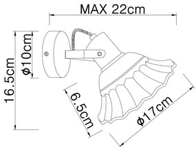 Spot de perete Globo 54050-1 JOWITA 1xE27/40W/230V
