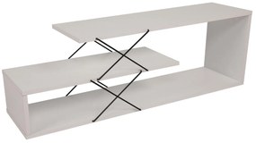 COMODA TV Zigzag, Alb - Gri - Galben - Stejar - Maro, 120 x 40 x 30 cm