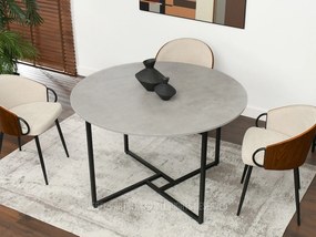 Masă de sufragerie Bird (beton + negru). 1111737