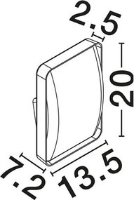 Aplica de perete exterior LED IP65 NUBO negru