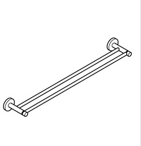 GROHE 41203DC0 - Suport dublu pentru prosoape START, 654 mm, inox