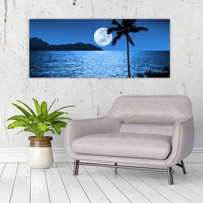 Tablou - Luna deasupra nivelului mării (120x50 cm)