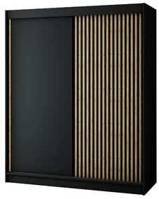 Dulap de haine 180 cm Ladonna (negru mat). 1045677