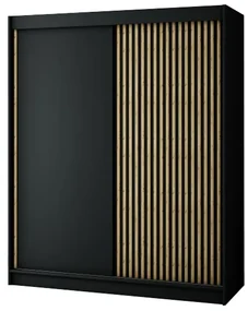 Dulap de haine 180 cm Ladonna (negru mat). 1045677