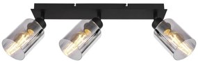 Plafoniera cu 3 spoturi directionabile design modern HADERA negru