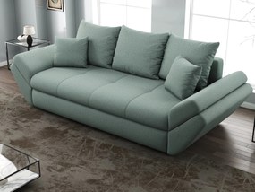 Canapea extensibilă dumonde cu ladă de depozitare si sezut confortabil din spuma high-density, Loana Enjoy Mint 250x100 cm