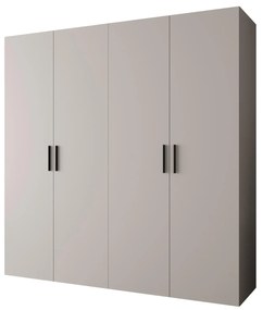 Dulap de haine 200 cm Borry 1 (Cașmir + Negru). 1125775