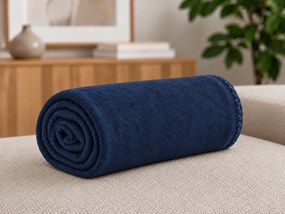 Patura din fleece MELVIRA DUO, albastru navy Dimensiune: 180 x 200 cm
