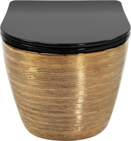 Vas WC Rea Carlo Mini Tornado Black Brush Gold