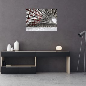 Tablou pe sticlă cu construcție din fier (70x50 cm)