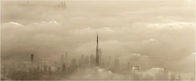 Tablou - Oraș în nori (120x50 cm)